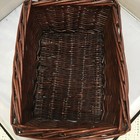 Wicker Storage Basket Home Decor 9 5x7x5 Brown Rectangular Woven Bin Cottagecore