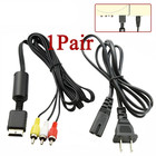 Audio Av Rca ac Cable Power Supply Adapter Cord For Sony Playstation 1 2 Ps2 Fat
