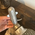 Sparklets Vintage Soda Siphon Seltzer Bottle Glass Metal Mesh Art Deco