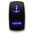 Laser Etched Toggle Switch 20a 12v - Vertical Rocker Anchor Blue