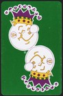 Vintage Single Playing Card Reddy Kilowatt Green Background Reddy In Jesters Hat