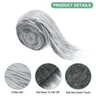 Faux Fur Fabric Precut Strips  59x2 Inch For Diy Crafts Christmas  frost Grey 