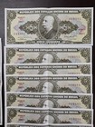 Lot Of 10 1962-1964 Brazil 5 Cruzeiros 044300 Thru 044309 - Banding Crease