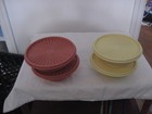  tupperware  Set Of  4  Servalier Dessert salad Bowls seals Yellow orange Mip Fs