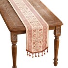 Designer Elegant Linen Table Runner 102 Inches  12x102 Inches Chamonix A