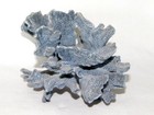 Vintage Large Natural Blue Cluster Feather Edge 7-1 2  Coral Reef Specimen Shell