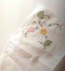 Vintage Ladies Hanky-flowers   Leaves Appliqu   On Corner-madeira-new-nos - Nice