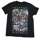 Marvel Avengers Assemble Endgame Movie Cast Graphic Black Unisex T Shirt