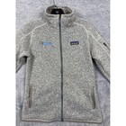 Patagonia Womens M Grey Better Sweater Full Zip Jacket 25543 Keep Truckin Logo