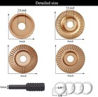 4pcs Angle Grinder Wood Carving Disc Set 5pcs Rotary Burr Rasp Set 4 or 4    