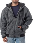 Men s Sherpa Lined Full Zip Hoodie Heavy Duty Fleece Jacket Cold Weather Outdoor