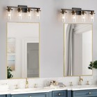 4 Light Bathroom Vanity Light Over Mirror   Modern Wall Sconce With Glass Shade