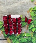 12 Red Feather Monarch Butterflies 1inch -artificial Red Butterfly Picks Decor