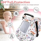 Minky Baby Car Seat Cover With Windproof Peep Window For Sun Protection
