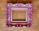 8x10 Cottage Chic Pink Picture Frame  Ornate Frame  Photo Frame  Fancy Frame