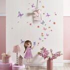 Wall Sticker Butterfly Girl Decal Vinyl Mural Art Girls Kids Bedroom Home Decor