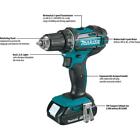 Makita Drill-driver   Impact Driver Combo Kit 18v Li-ion   2-batteries   Charger