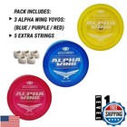 Yomega 3x Alpha Wing Yoyo  Fixed Axle Yo-yo Designed For Beginner  String Tri