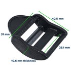 Paracord Planet 1 Inch Sliding Ladder Buckle - Tri-glide Design - Black Plastic