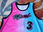 Nike Men s X-large Xl Miami Heat Dwayne Wade  3 Vice City Edition Jersey W  Tags