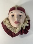 Vintage Mardi Gras Porcelain Wall Mask Hand Painted Wall Decor