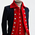 Continental Army Regimental Coat   Vast Revolutionary War Blue With Red Facings