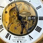 Vintage Majestime Pocket Watch Gold Tone Skeleton Car Floral Working