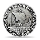 Silver Viking Coin Viking Ship   Yggdrasil Norse Mythology Collectible Coin Gift