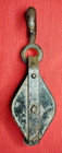 Antique Vintage Metal Anvil   5 Block   Tackle Triple 3 Pulley W  Cast Iron Hook