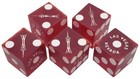 Genuine Stratosphere Las Vegas Casino Dice Red Frosted Set 5 Matching Serial  s