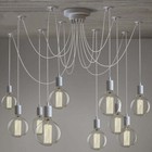 Nordic Vintage Loft Industrial Retro Edison Chandelier Bar Spider Pendant Lamp