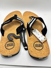 Jack   Jones Jfwitchie Mens Flip Flops Size Us 9 Eu 42 Black White Nwt