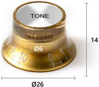 Gold Top Hat Speed Control Knobs For Les Paul Lp Electric Guitar