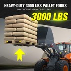 Pallet Forks For Most Tractor Buckets With Adjustable Stability Bar  3000 Lbs