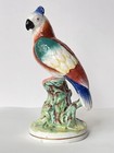 Antique Cockatoo Parrot Ceramic Bird Figurine Staffordshire Large 9    1860-s