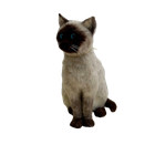 Handmade Wool Felt Cat Figurine 26cm     Japanese Animal Art Collectible