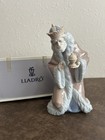 Lladr   Porcelain Nativity Kneeling Wise Man King Holding Gift Christmas Figurine