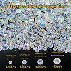 800pcs 4 6 8 10mm Crystal Glass Beads Silver Champagne For Jewelry Making