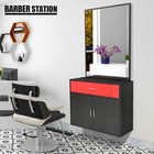 Wall Mount Salon Barber Hair Styling Station With Mirror Beauty Spa Equipment