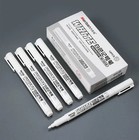 3 Pcs White Waterproof Permanent Paint Marker Pens For Metal Wood Fabric  