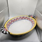 Mackenzie Childs Piccadilly Baker Au Gratin Casserole Dish 14  X 9 
