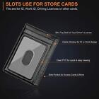 Buffway Slim Mini Id Holder Card Case Front Pocket Leather Wallet For Men Women