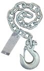3 8  X 27  Heavy Duty Trailer Safety Chain With Hook On One End  2 Pack 