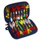 16pcs Fishing Lures Spinner Bait Metal Crankbait Bass Blade Spoon Bag Tackle Usa
