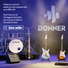 Moukey 38 Inch Acoustic Guitar Beginner Bundle Basswood Body Black   Eag-100