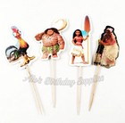 Set Of 24 Disney Moana Maui Cupcake Toppers Picks Birthday Party Supplies