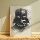 Darth Vader Star Wars Drawing Print Sketch 8  X 10  Print Wall Art Home Decor