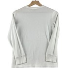 White Waffle Knit Long Sleeve Crew Neck Casual Everyday Top