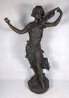 Antique Art Nouveau French Spelter Figurine By R Richard 1 4kg Collectable Item