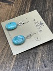 Barse Turquoise Oval Bead Earrings- Sterling Silver- Nwt